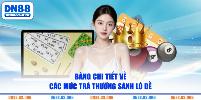 Bảng chi tiết về các mức trả thưởng sảnh lô đề